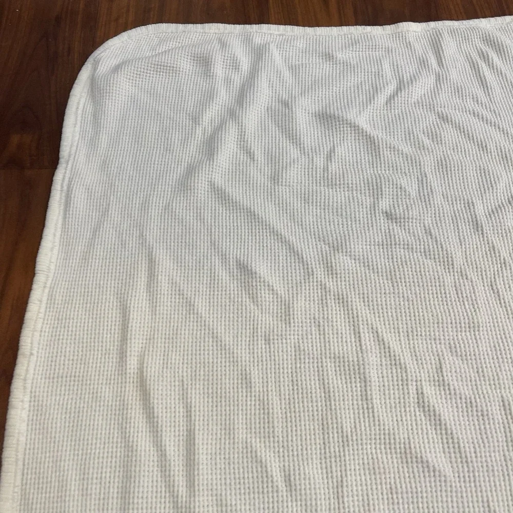 Curity Solid Cream Off‎ White Thermal Baby Blanket Unisex Waffle Weave Cotton